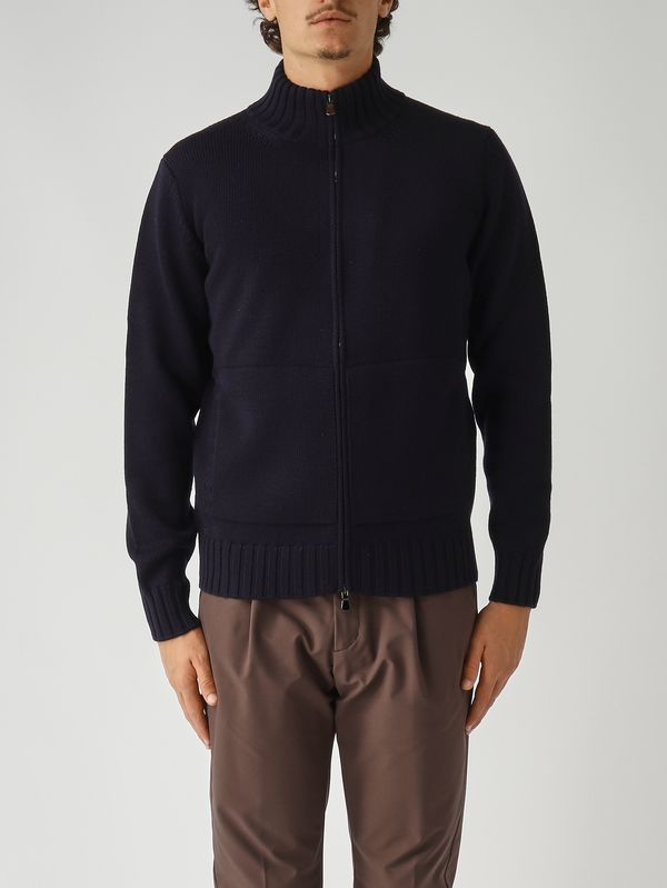 1. Cárdigan de hombre de merino royal Azul marino Filippo de Laurentiis fz3mltwmr