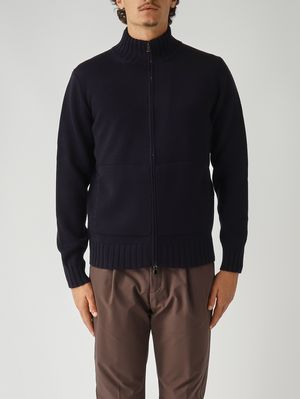 1. Cárdigan de hombre de merino royal Azul marino