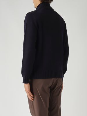 4. Cárdigan de hombre de merino royal Azul marino