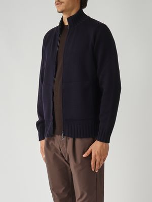 3. Cárdigan de hombre de merino royal Azul marino