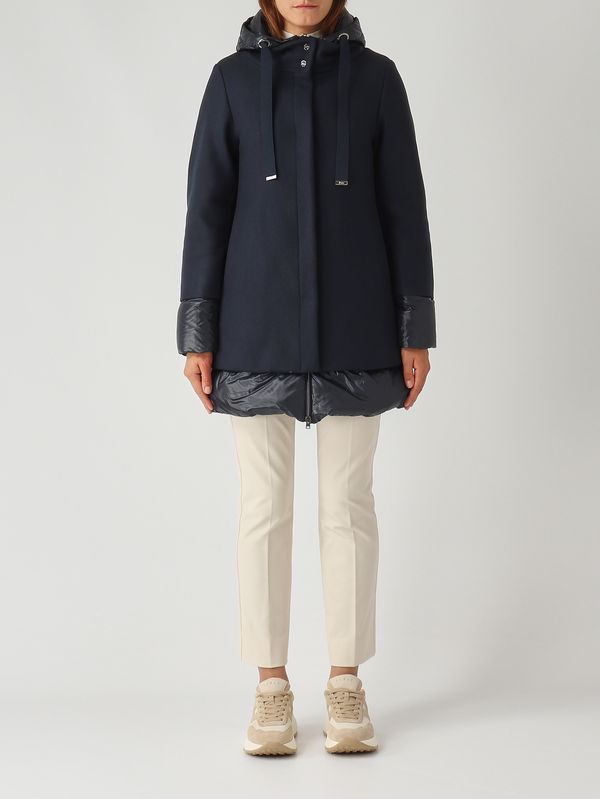 Cappotto donna in lana e nylon pi001966d33344 Blu