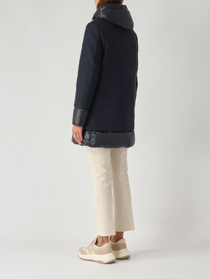 4. Abrigo de mujer de lana y nailon Azul