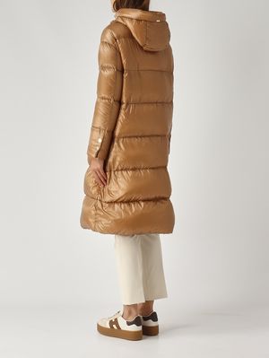 4. Piumino donna in nylon ultralight Cammello