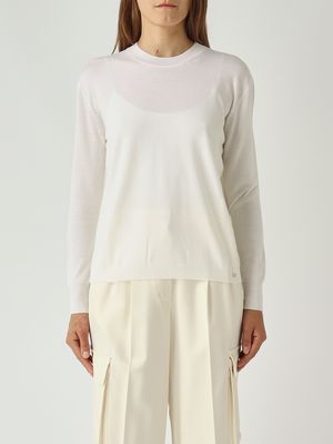 Pull femme en laine Blanc Herno