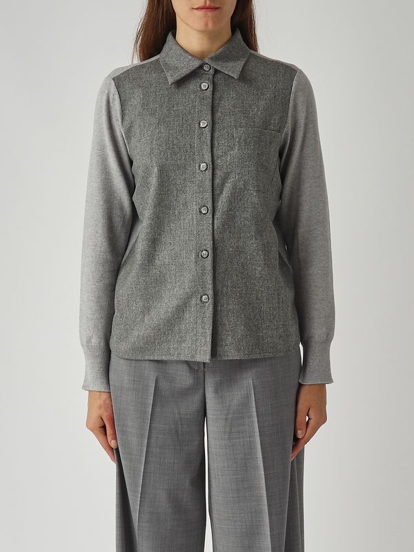 1. Camicia donna in misto lana e cachemire Grigio Medio Gran Sasso 5725512847