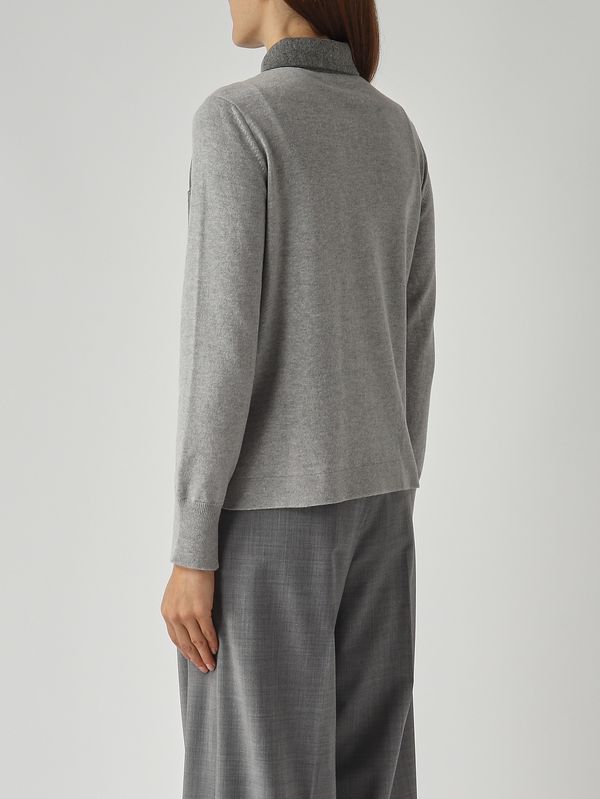 4. Camicia donna in misto lana e cachemire Grigio Medio Gran Sasso 5725512847