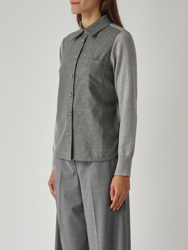 3. Camicia donna in misto lana e cachemire Grigio Medio Gran Sasso 5725512847