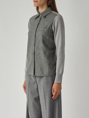 3. Camicia donna in misto lana e cachemire Grigio Medio