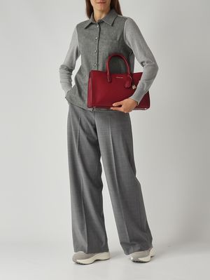 2. Camicia donna in misto lana e cachemire Grigio Medio
