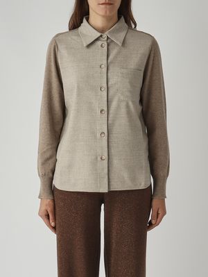 Wool and cashmere blend shirt for women Sand Gran Sasso