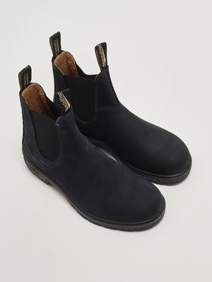 2. 1940 Chelsea nubuck leather boots for men Navy blue