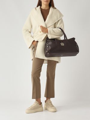 2. Abrigo de mujer Jilly de alpaca y lana Biancolatte