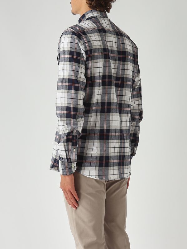 4. Camisa de hombre Fortrose de algodón Tartán Azul Barbour msh4991