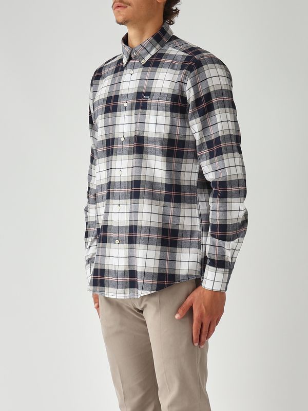 3. Camisa de hombre Fortrose de algodón Tartán Azul Barbour msh4991