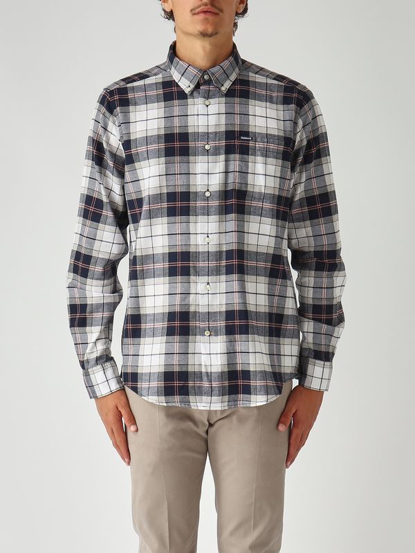 1. Camisa de hombre Fortrose de algodón Tartán Azul Barbour msh4991