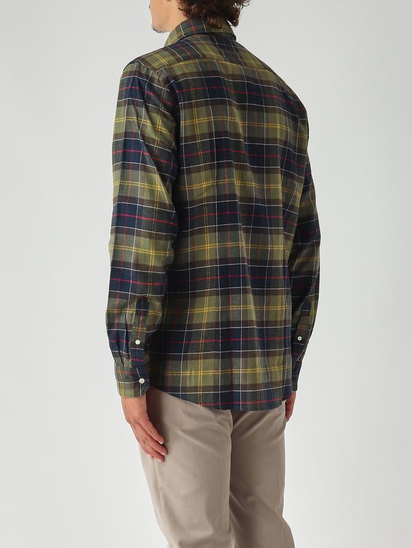 4. Camisa de hombre Fortrose de algodón Tartán verde Barbour msh4991