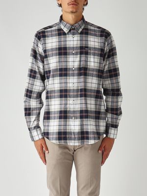 Herrenhemd Fortrose aus Baumwolle Blauer Tartan Barbour