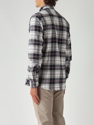 4. Camisa de hombre Fortrose de algodón Tartán Azul