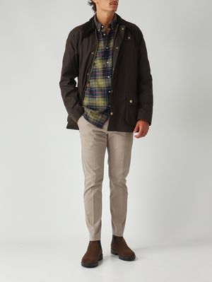 2. Camisa de hombre Fortrose de algodón Tartán verde