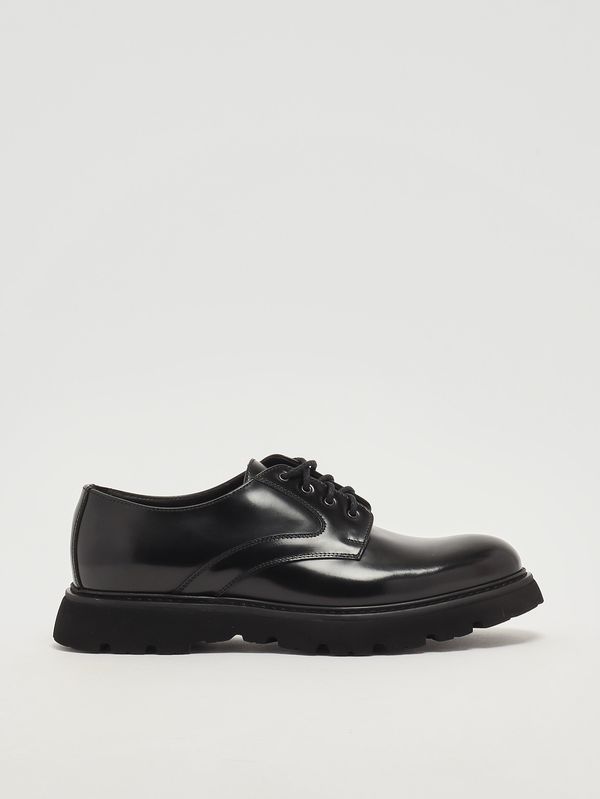 1. Derby Horse brushed leather laced shoes for men Black Doucal's du2514gotnuf007