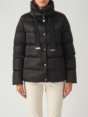 Daunenjacke für Damen aus Satin Schwarz Herno