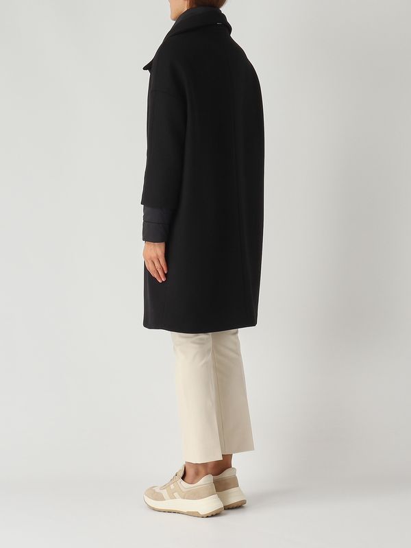 4. Cappotto donna in lana vergine e nylon Nero Herno gc000520d33344