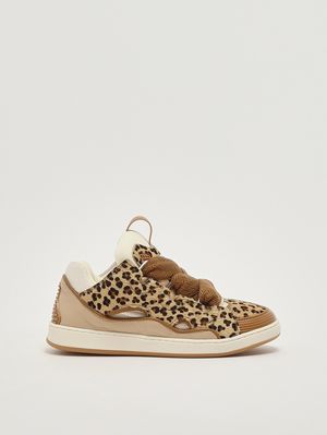 Ledersneaker für Mädchen Leopardenmuster Lanvin