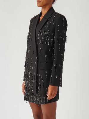 3. Blazer de mujer Pallauovo en mezcla de viscosa elástica Negro