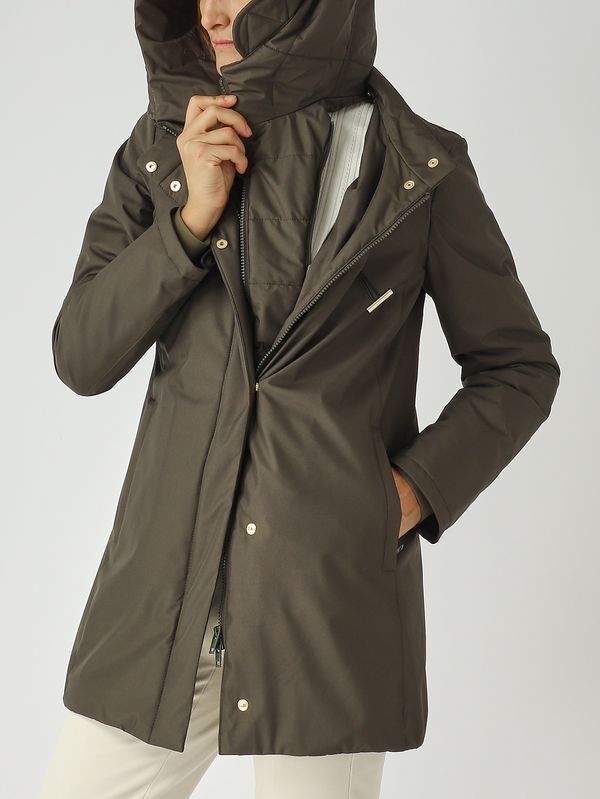 5. Cappotto donna Toggle in gabardine tecnico Militare Fay naw59513830zxe