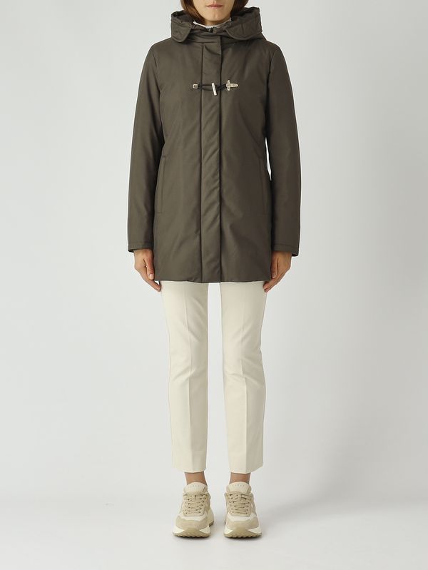 1. Cappotto donna Toggle in gabardine tecnico Militare Fay naw59513830zxe