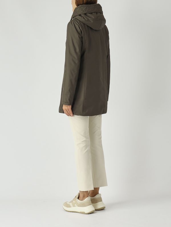 4. Cappotto donna Toggle in gabardine tecnico Militare Fay naw59513830zxe