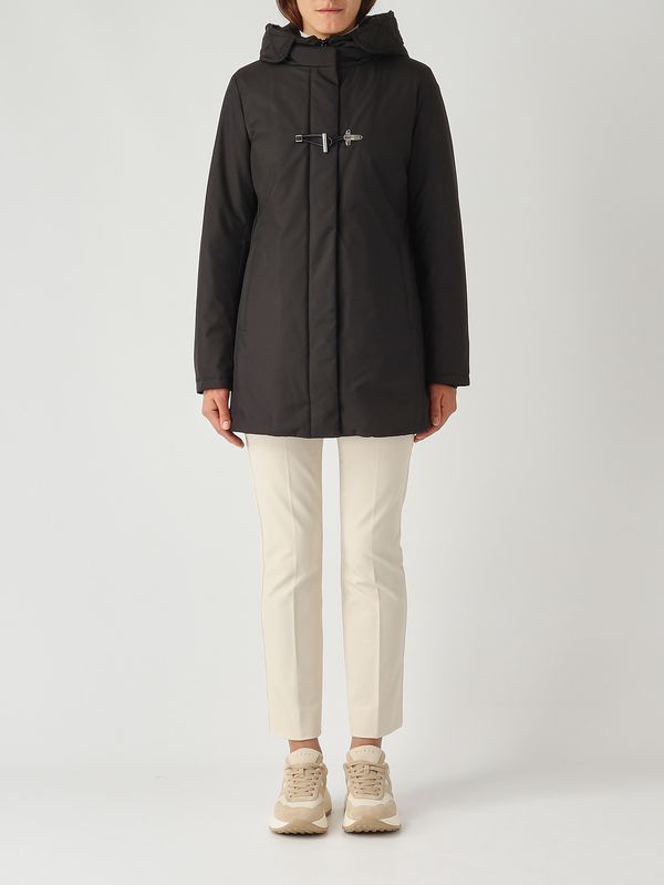 Women's Toggle coat in technical gabardine naw59513830zxe Black