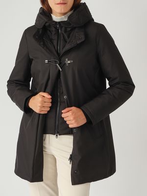 5. Cappotto donna Toggle in gabardine tecnico Nero