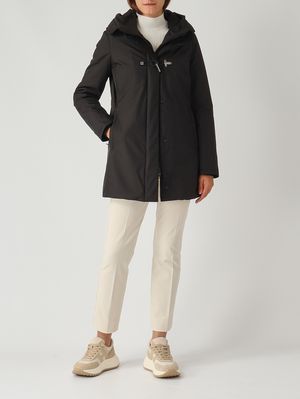 2. Cappotto donna Toggle in gabardine tecnico Nero
