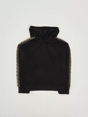 Felpa bambina in misto viscosa Nero Michael Kors
