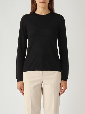 Damenpullover Malaysia aus Wolle und Kaschmir Schwarz MM Max Mara