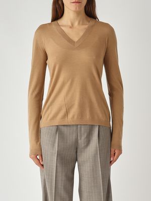 Maglia donna Vezzoso in lana e cashmere Cammello MM Max Mara