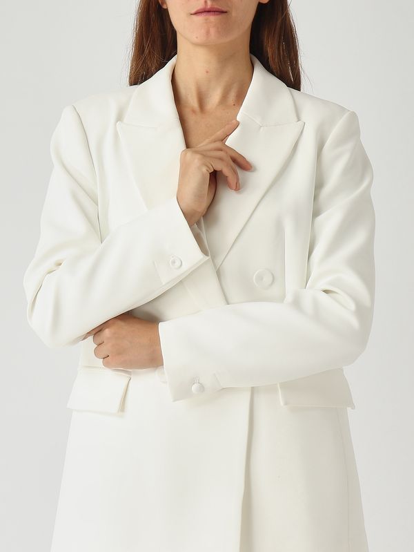 5. Blazer de mujer en tejido cady elástico Blanco Maliparmi jd647050658