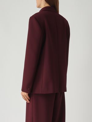 4. Blazer de mujer en tejido cady elástico Mosto