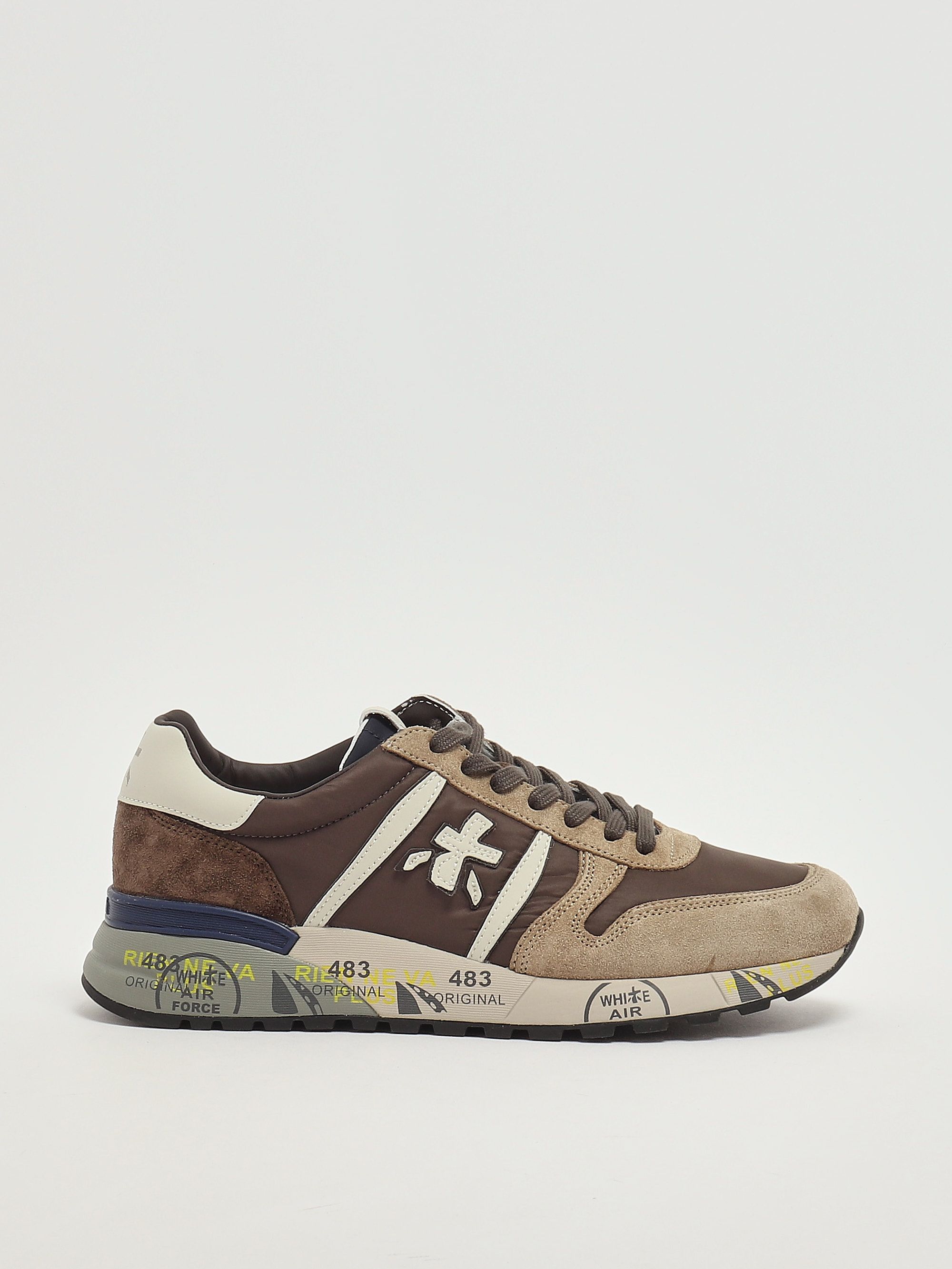 Premiata Men's Lander 7704 sneakers in leather and technical fabric ...
