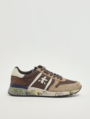 Sneakers homme Lander 7704 en cuir et tissu technique Moro-Beige Premiata