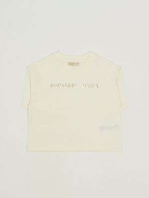 T-shirt bambina in cotone Bianco Michael Kors