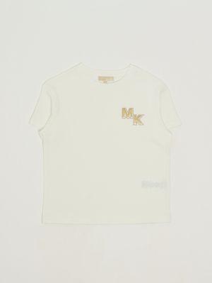 T-shirt bambina in cotone Bianco Michael Kors