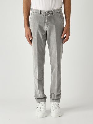 Herrenhose BG41 aus stretchiger Baumwoll-Jersey Grau Briglia