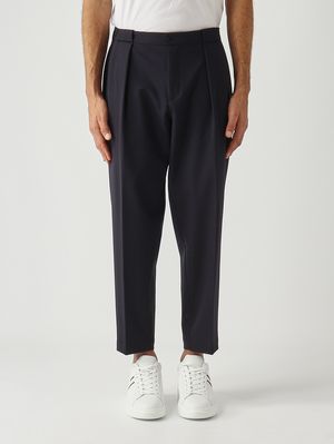 Herrenhose PortobelloP Easy-Fit aus technischem Stretchstoff Marine Briglia