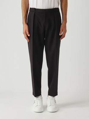 Herrenhose PortobelloP Easy-Fit aus technischem Stretchstoff Schwarz Briglia