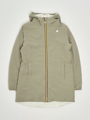 Mädchenjacke Denise St Warm Double aus Stretch-Nylon Salbei K-Way