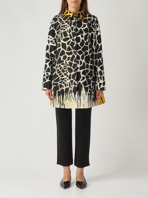 Caban Giraffe en coton extensible pour femme Jaune-Marron Maliparmi