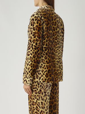 4. Giacca donna in viscosa e seta Marrone-Beige