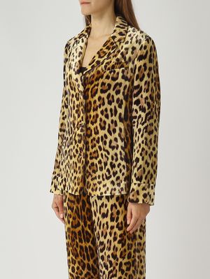 3. Giacca donna in viscosa e seta Marrone-Beige
